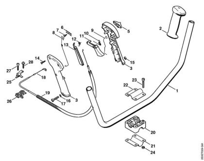 Motorne kose (FS) FS 120 Dvojni rocaj (09.2003) della Marca Stihl