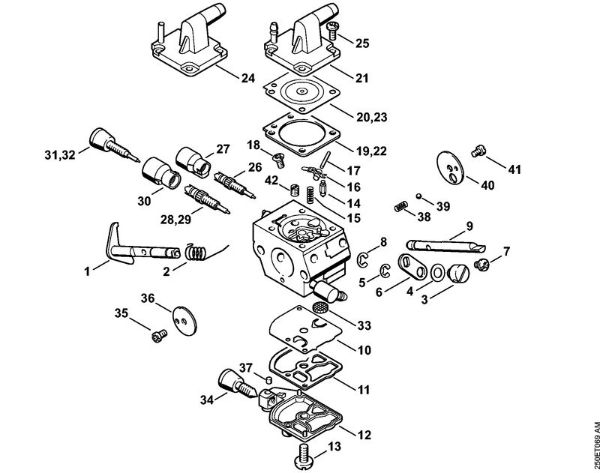 Motorne kose (FS) FS 120 2-MIX Uplinjac C1Q-S161, -S162, -S163, -S164, -S82, -S83, -S138, -S139 della Marca Stihl