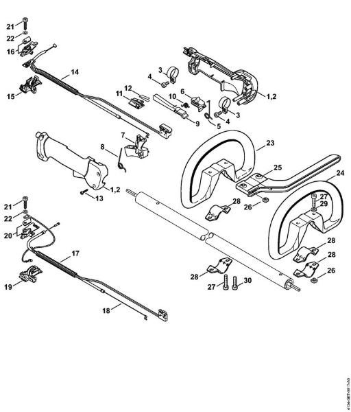 Motorne kose (FS) FS 120 R 2-MIX Upravljalni rocaj della Marca Stihl