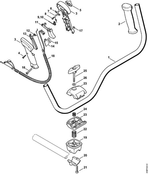 Motorne kose (FS) FS 130 Dvojni rocaj della Marca Stihl