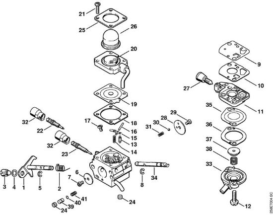 Motorne kose (FS) FS 130 Uplinjac C1Q-S98, C1Q-S114 (44.2008) della Marca Stihl