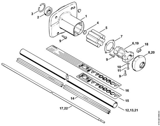 Motorne kose (FS) FS 160 Ohišje sklopke, rocaj della Marca Stihl