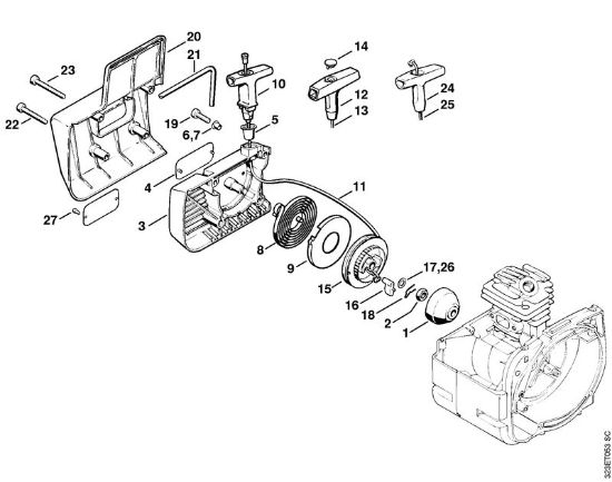 Motorne kose (FS) FS 160 Zagonska naprava della Marca Stihl