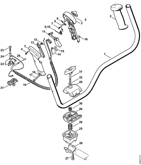 Motorne kose (FS) FS 200 Dvojni rocaj della Marca Stihl