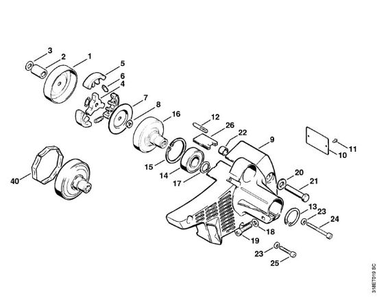 Motorne kose (FS) FS 200 Sklopka, ohišje sklopke della Marca Stihl