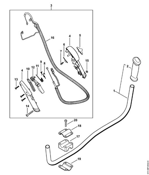 Motorne kose (FS) FS 235 Dvojni rocaj della Marca Stihl