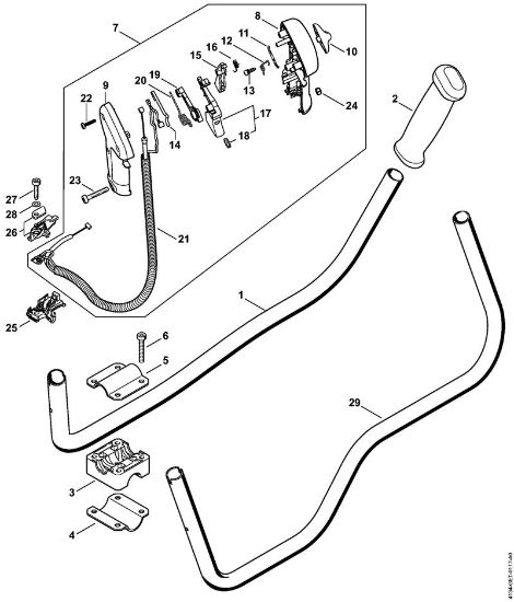 Motorne kose (FS) FS 250 Dvojna rocajna cev, upravljalni rocaj della Marca Stihl