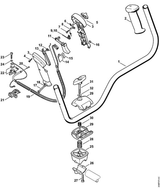 Motorne kose (FS) FS 250 Dvojni rocaj della Marca Stihl