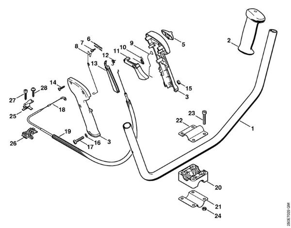 Motorne kose (FS) FS 250 Dvojni rocaj (09.2003) della Marca Stihl