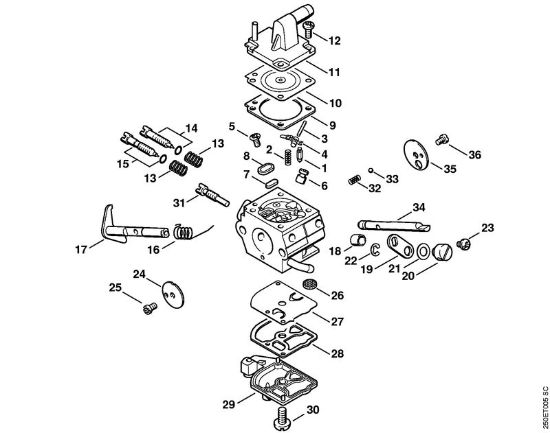 Motorne kose (FS) FS 250 Uplinjac C1Q-S35 (19.98) della Marca Stihl