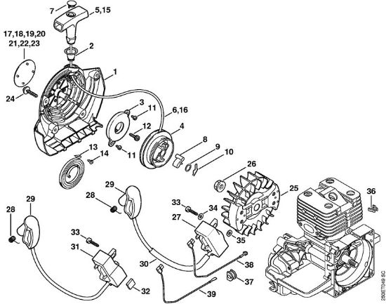 Motorne kose (FS) FS 250 Zagonska naprava, vžigalna naprava   809 249 646 (10.2016) della Marca Stihl