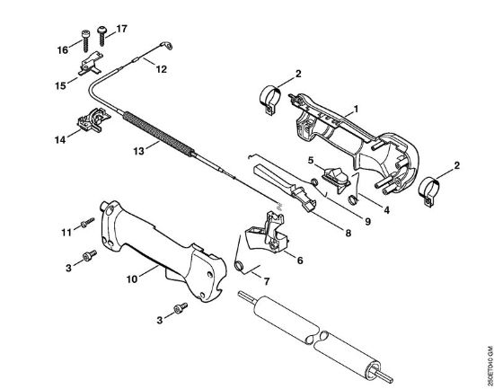 Motorne kose (FS) FS 250 R Upravljalni rocaj (09.2003) della Marca Stihl
