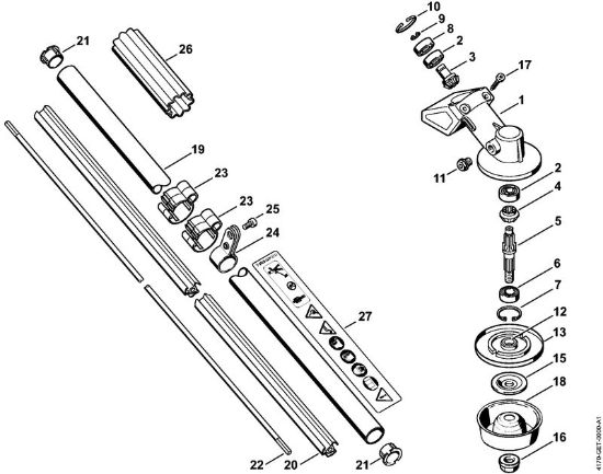 Motorne kose (FS) FS 25-4 Gonilo, rocaj della Marca Stihl