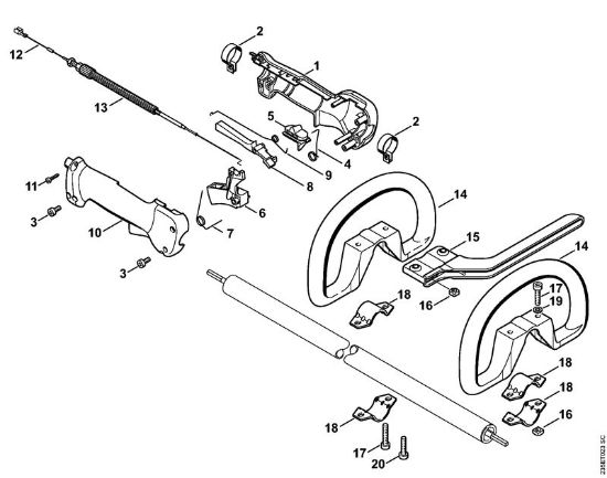 Motorne kose (FS) FS 25-4 Upravljalni rocaj della Marca Stihl