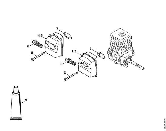 Motorne kose (FS) FS 38 Dušilec zvoka della Marca Stihl