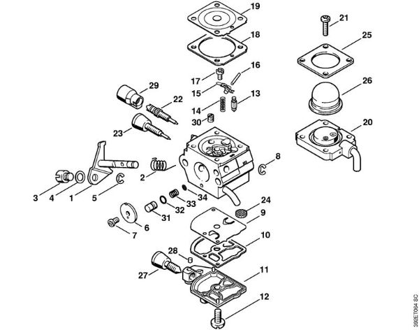Motorne kose (FS) FS 38 Uplinjac C1Q-S71 (25.2004) della Marca Stihl