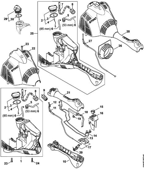 Motorne kose (FS) FS 50 (4144) Ohišje motorja della Marca Stihl