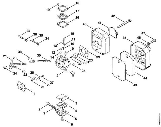 Motorne kose (FS) FS 51 Uplinjac, zracni filter della Marca Stihl