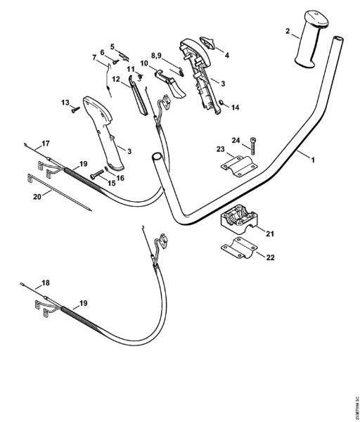 Motorne kose (FS) FS 55 Dvojni rocaj della Marca Stihl