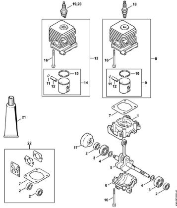 Motorne kose (FS) FS 55 R 2-MIX Ohišje zaganjaca, valj 2-MIX della Marca Stihl