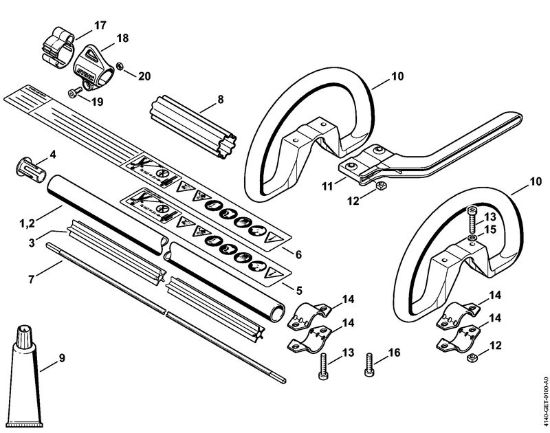 Motorne kose (FS) FS 55 R 2-MIX Rocaj FS 55, okrogli rocaj della Marca Stihl