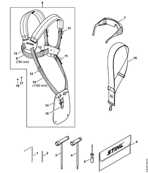 Motorne kose (FS) FS 55 RC-E Orodja, posebni pribor della Marca Stihl