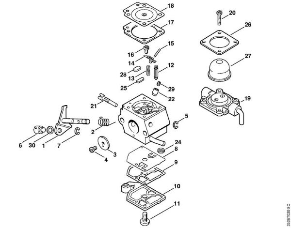 Motorne kose (FS) FS 55 T Uplinjac C1Q-S53 della Marca Stihl