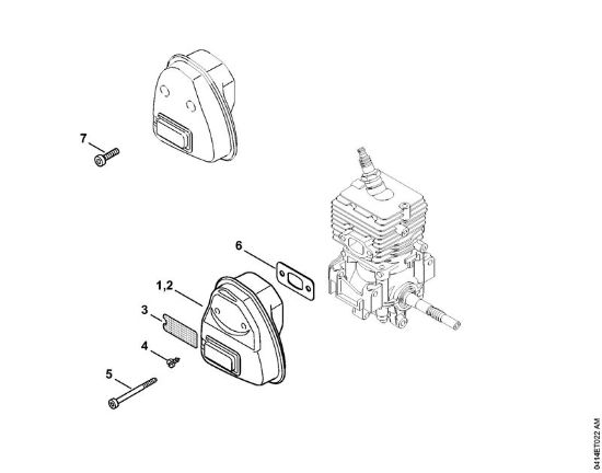 Motorne kose (FS) FS 56 C-E Dušilec zvoka della Marca Stihl