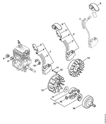 Motorne kose (FS) FS 56 C-E Vžigalna naprava, sklopka della Marca Stihl