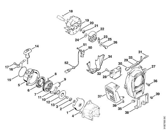Motorne kose (FS) FS 61 Zagonska naprava della Marca Stihl