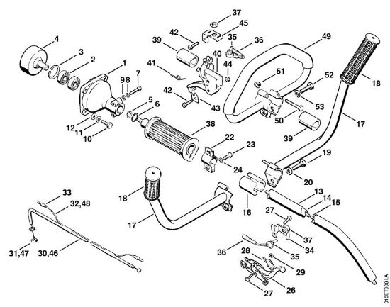 Motorne kose (FS) FS 61 RE Ohišje sklopke, rocaj della Marca Stihl