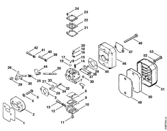 Motorne kose (FS) FS 61 RE Uplinjac, zracni filter della Marca Stihl