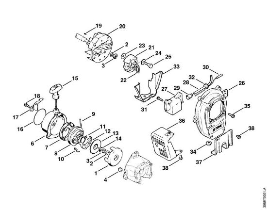 Motorne kose (FS) FS 65 Zagonska naprava della Marca Stihl