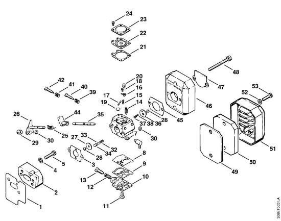 Motorne kose (FS) FS 65 AVRE Uplinjac, zracni filter della Marca Stihl