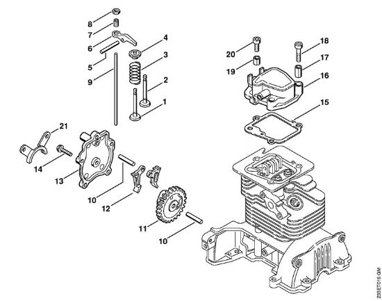 Motorne kose (FS) FS 65-4 Krmiljenje ventilov della Marca Stihl
