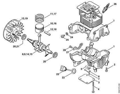 Motorne kose (FS) FS 65-4 Ohišje zaganjaca della Marca Stihl