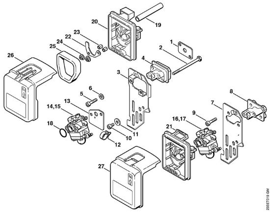 Motorne kose (FS) FS 65-4 Zracni filter della Marca Stihl