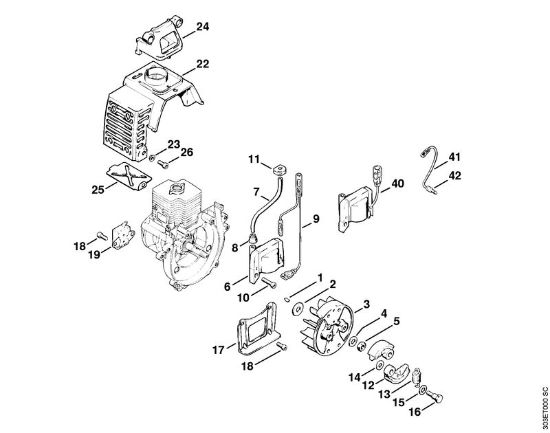 Motorne kose (FS) FS 66 R Vžigalna naprava, sklopka della Marca Stihl