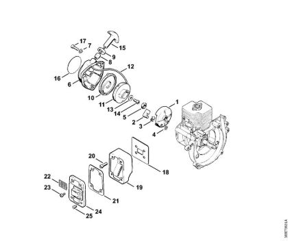 Motorne kose (FS) FS 66 R Zagonska naprava, dušilec zvoka della Marca Stihl