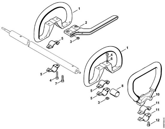 Motorne kose (FS) FS 76 Okrogli rocaj della Marca Stihl