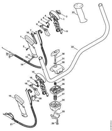 Motorne kose (FS) FS 80 Dvojni rocaj della Marca Stihl