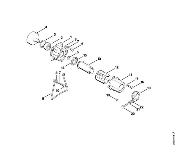 Motorne kose (FS) FS 80 AVRE Ohišje sklopke AV della Marca Stihl