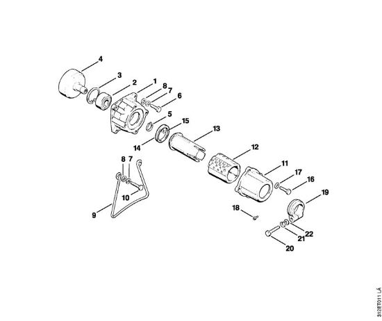 Motorne kose (FS) FS 80 E Ohišje sklopke AV della Marca Stihl