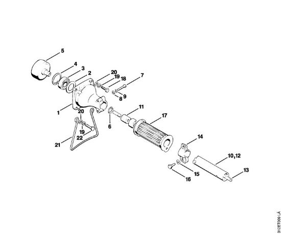 Motorne kose (FS) FS 80 E Ohišje sklopke, rocaj della Marca Stihl
