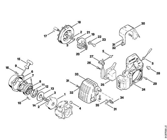 Motorne kose (FS) FS 80 E Zagonska naprava della Marca Stihl