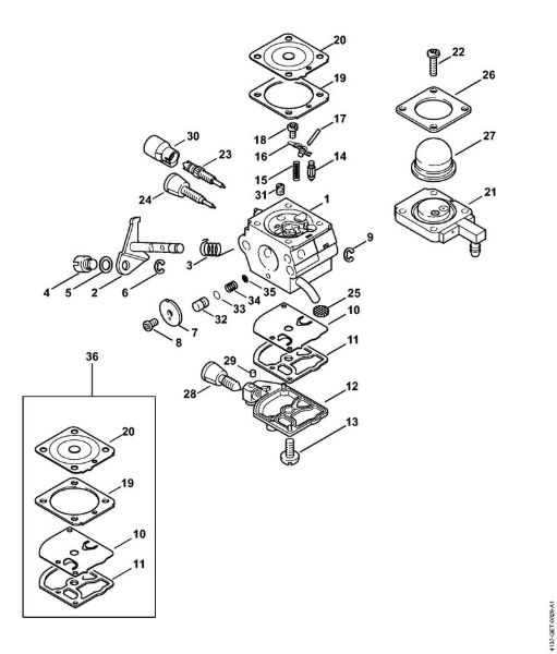 Motorne kose (FS) FS 85 Pokrov 4137/23 BR della Marca Stihl