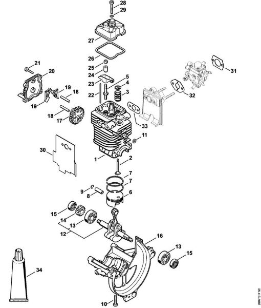 Motorne kose (FS) FS 87 R Pogon Ã˜ 38 mm della Marca Stihl