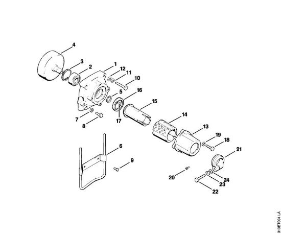 Motorne kose (FS) FS 90 - 4117 Ohišje sklopke della Marca Stihl