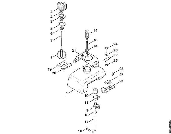 Motorne kose (FS) FS 90 - 4117 Rezervoar za gorivo della Marca Stihl