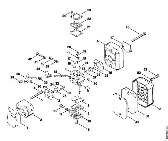 Motorne kose (FS) FS 90 - 4117 Uplinjac, zracni filter della Marca Stihl